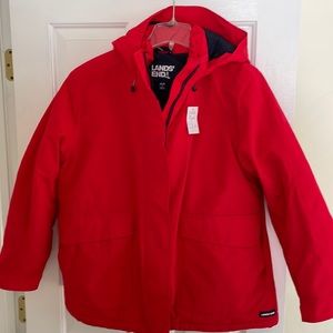 New With Tag Lands' End Fleece Winter Snow Gorpcore Coat Size XL/18